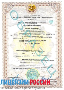 Образец сертификата соответствия Увельский Сертификат OHSAS 18001